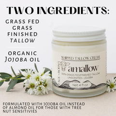 Amallow tallow pour peau sensible, apaisement et douceur cutanée.