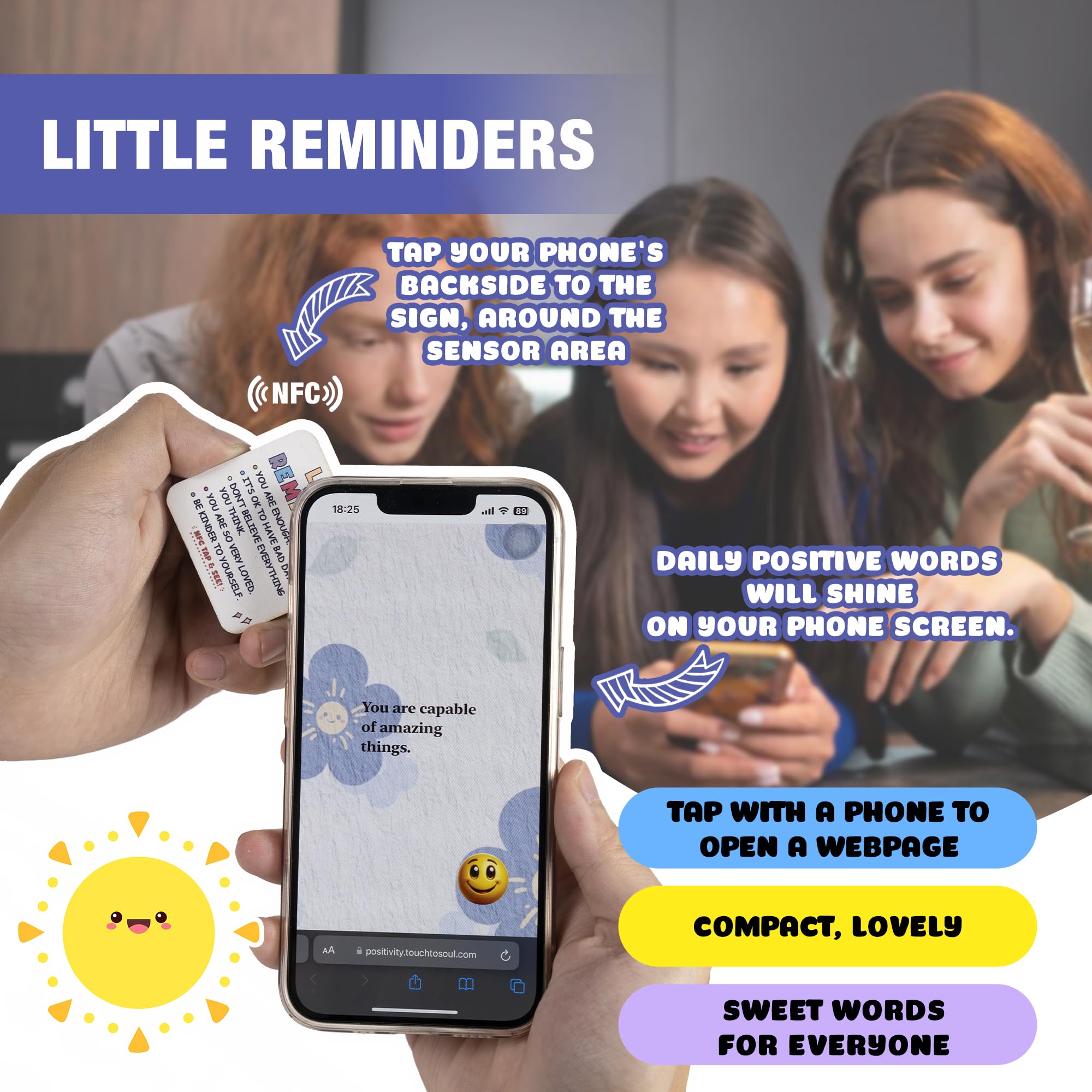 AMAQUANG etiqueta soleada que irradia optimismo al abrir la caja