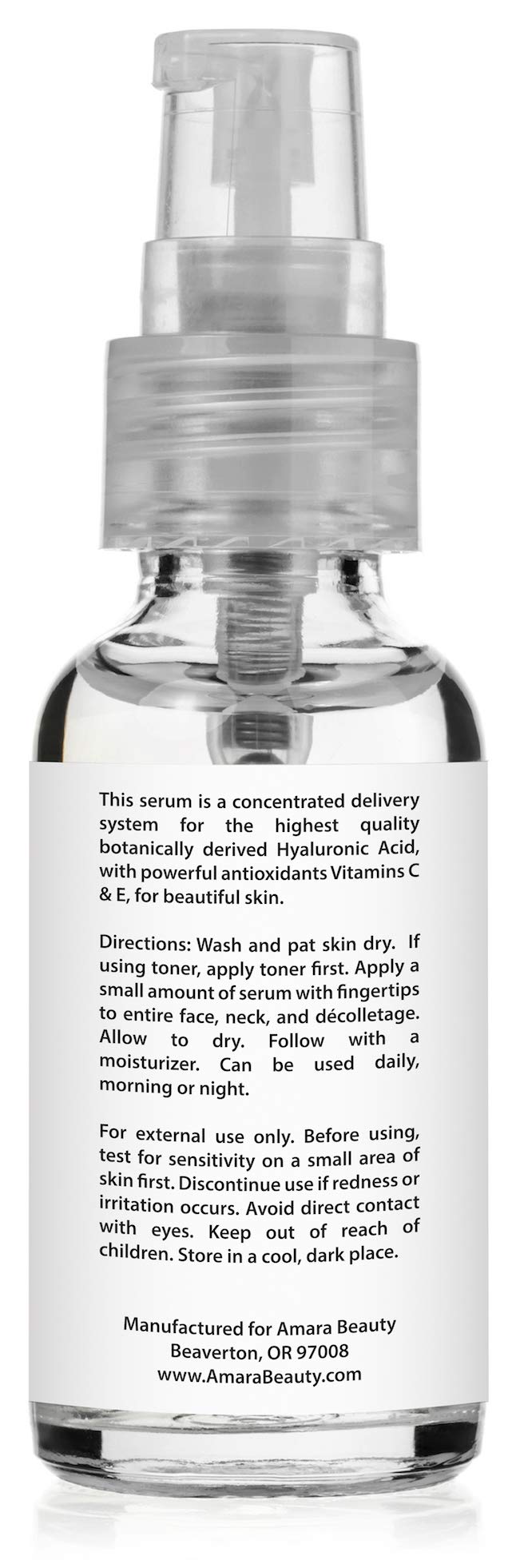 Textura sedosa del serum Amara Beauty para una piel suave