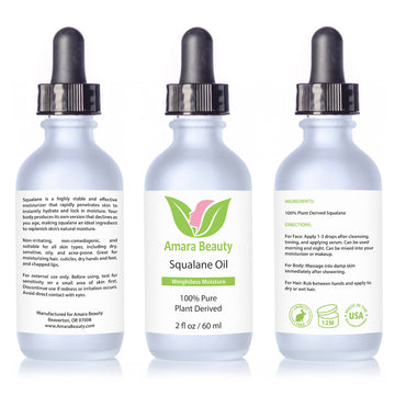 Amara Beauty Squalano para manos y pies; hidratación diaria suave.