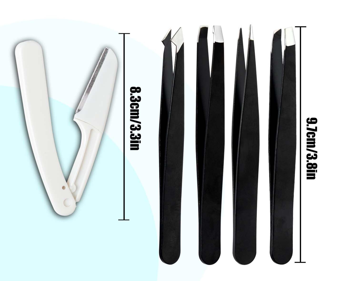 Amasodaon pinzas-puntas-calibradas: uso preciso para cejas y vello facial con comodidad.