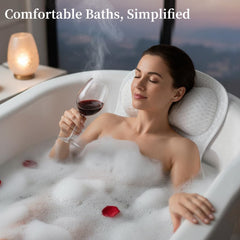 AmazeFan almohada de baño de lujo: dimensiones para encajar en la mayoría de bañeras.