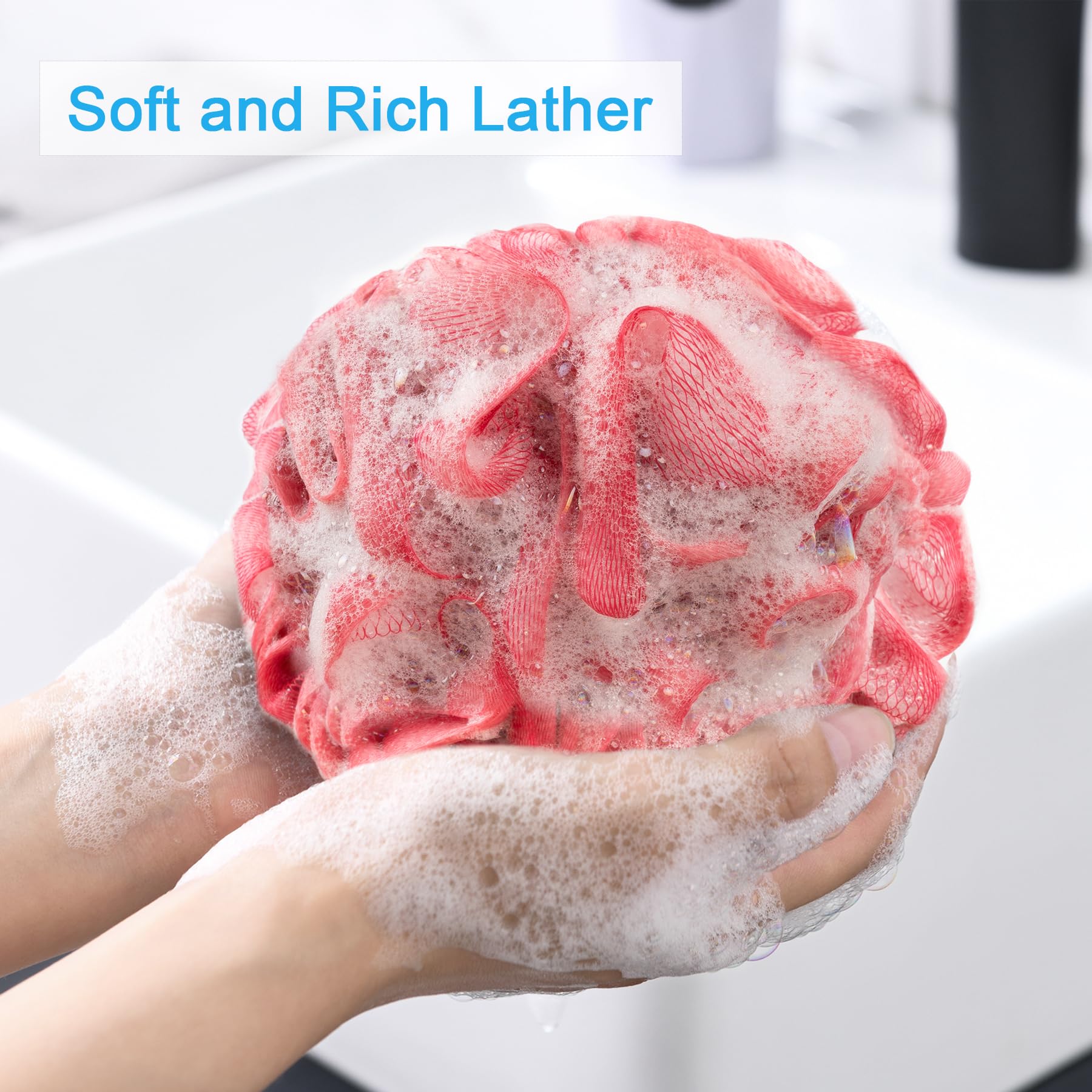 Conjunto AmazerBath de 4 lufas para exfoliar todo el cuerpo