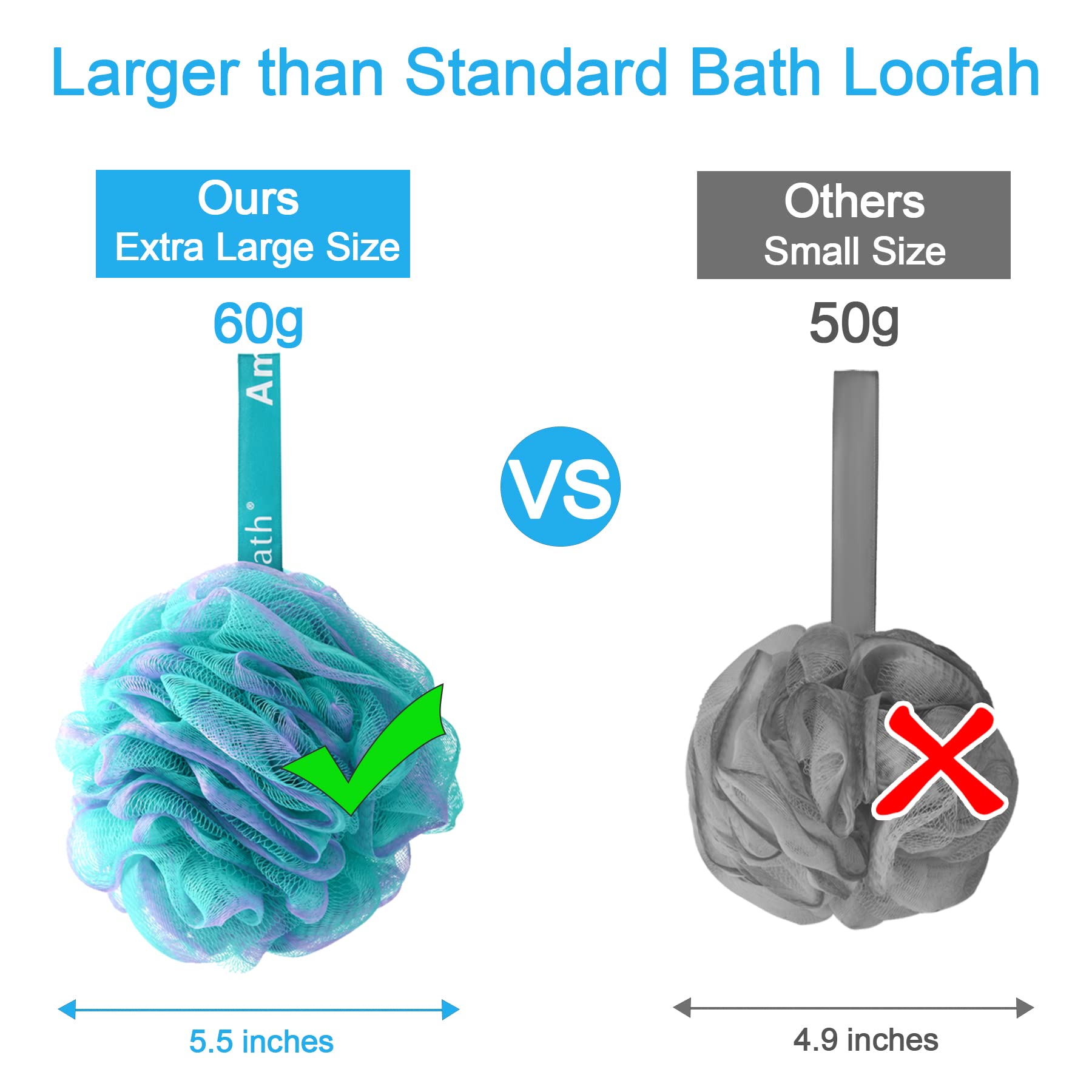 Ahorro de gel de ducha usando AmazerBath lufa para espumar