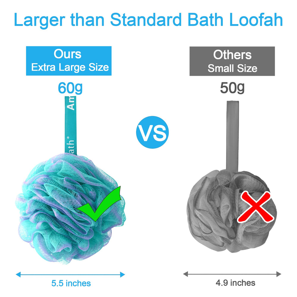 Ahorro de gel de ducha usando AmazerBath lufa para espumar