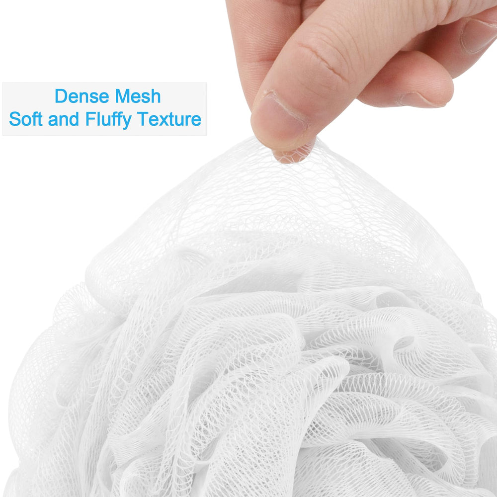 AmazerBath esponja lufa con malla densa que genera espuma abundante.