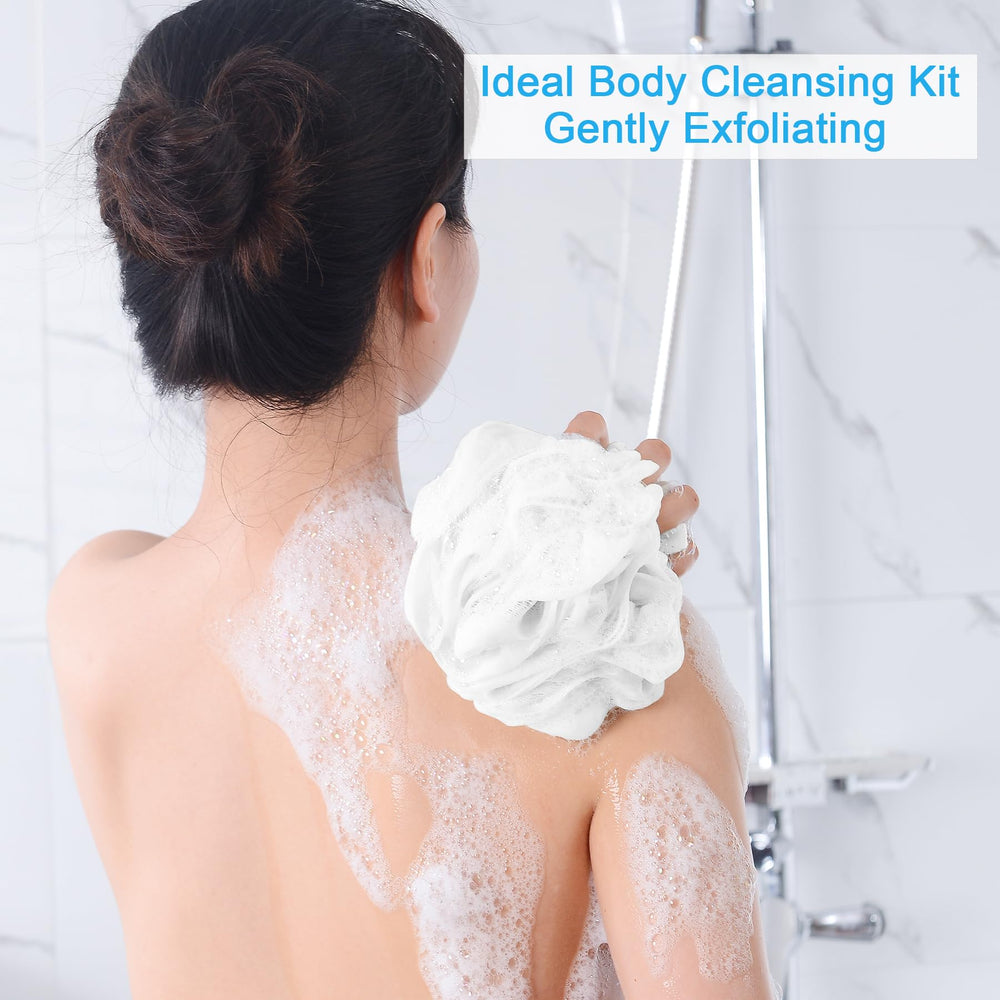 AmazerBath esponja lufa con nudo reforzado para mayor durabilidad.