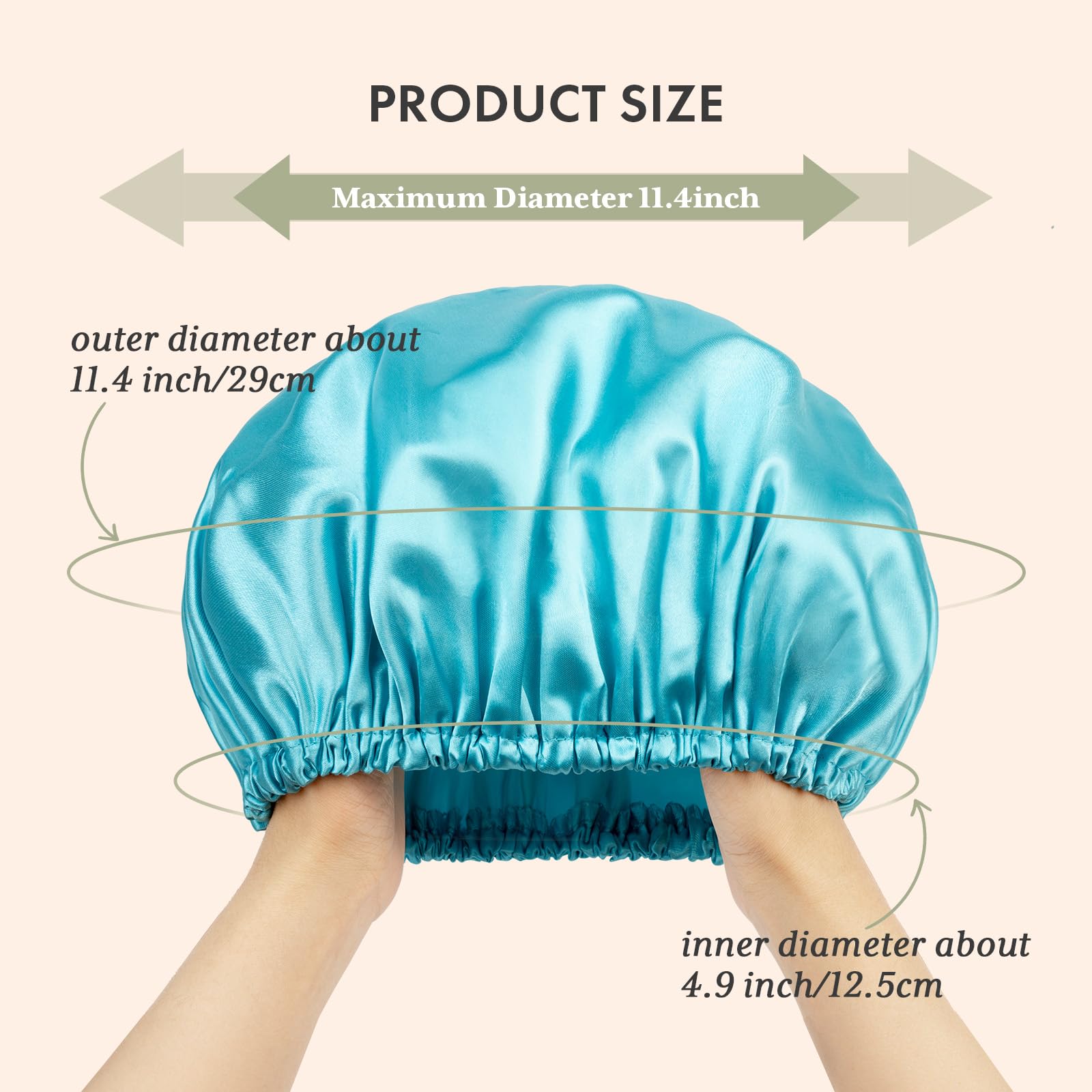 Gorro de ducha AmazerBath de tacto suave para mayor confort