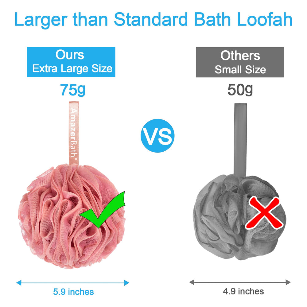 AmazerBath lufa con cinta colgante para secado rápido
