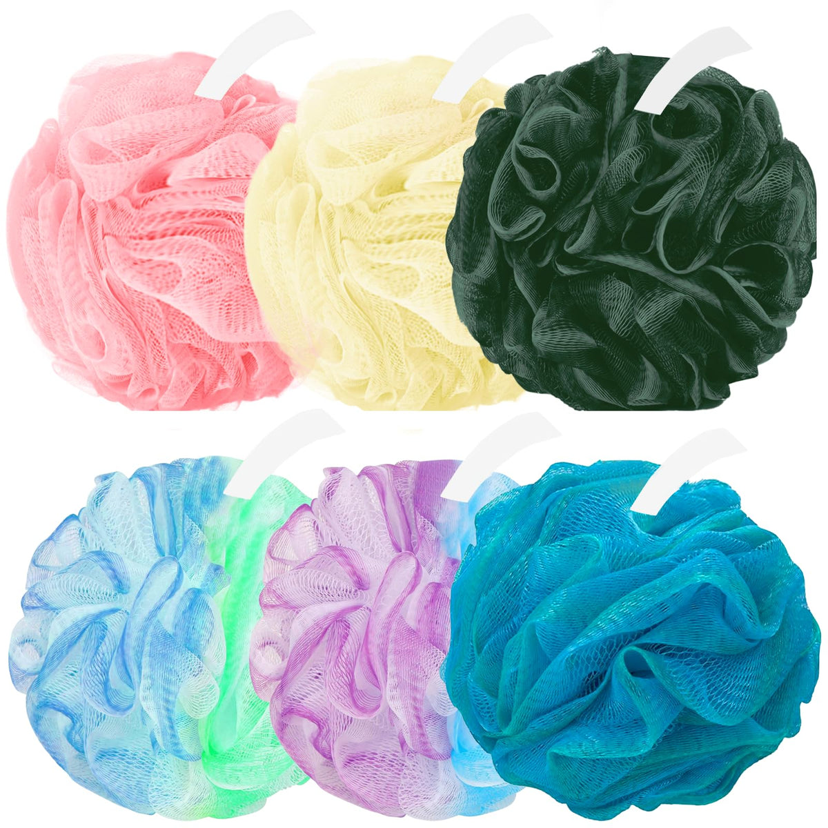 Esponjas Amazerbst paquete de seis colores para uso diario en la ducha