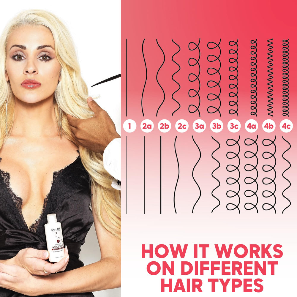 Amazonliss cabello brillo intenso tras el tratamiento.