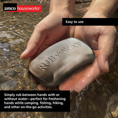 Barra Amco para olores de pescado, facilita limpiar manos sin agua.