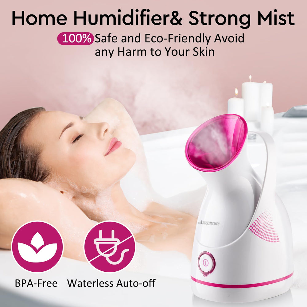 Amconsure vaporizador facial apertura de poros para limpieza profunda