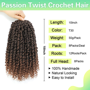 AMELI Passion Twist Crochet 8 paquetes, listo para instalación rápida.