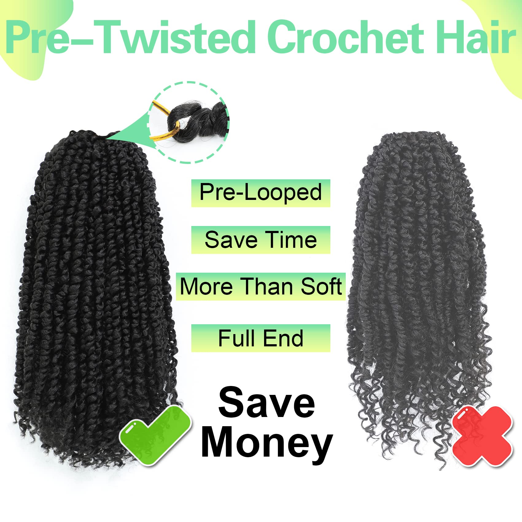 AMELI Passion Twist Crochet textura suave, sin picor para uso diario.