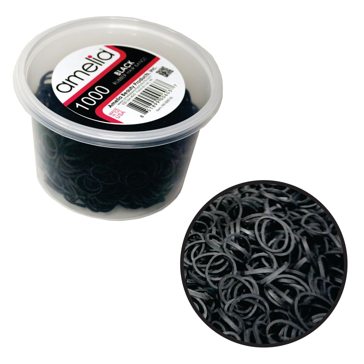 Amelia Beauty bandas elasticas 1-2 pulgadas: resistencia duradera para peinados seguros.