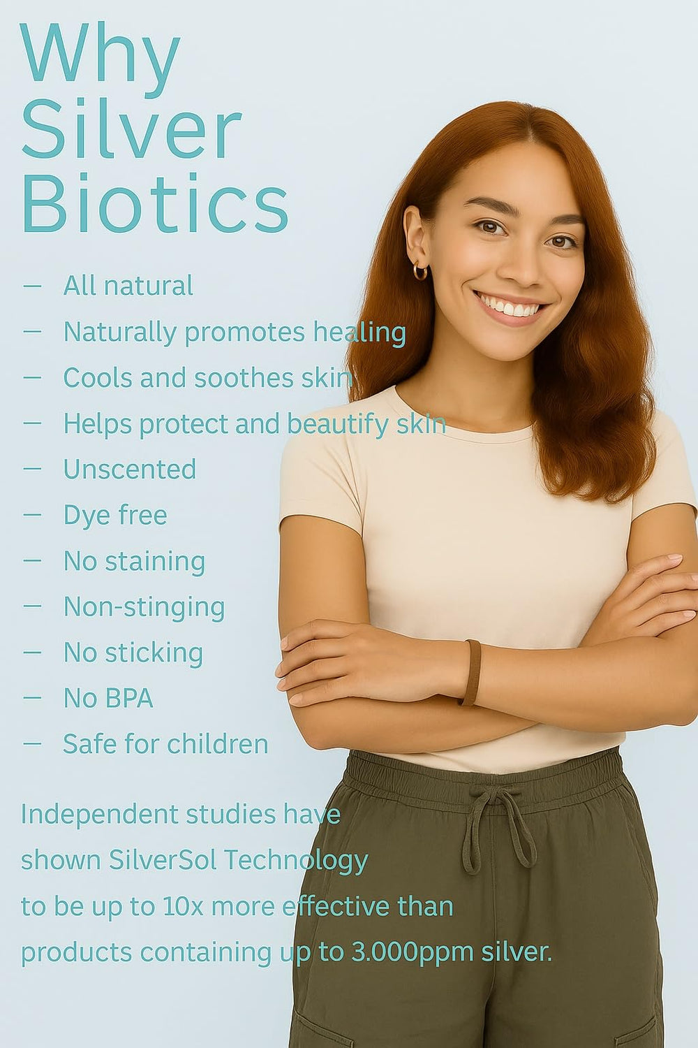 Aplicación en áreas sensibles de la piel con SilverBiotics