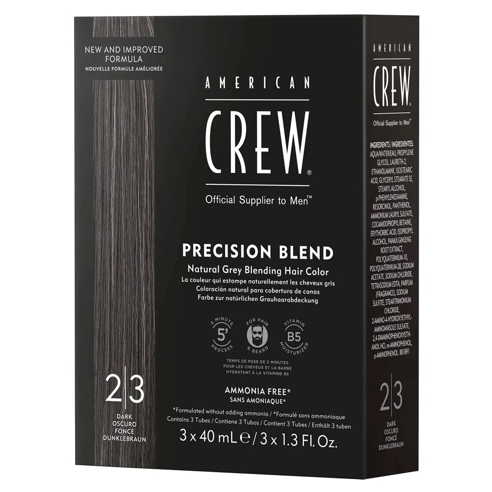 American Crew coloración temporal para barba con cobertura de canas oscura