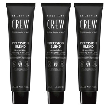 AMERICAN CREW coloración temporal para cabello gris, pack 3 práctico en casa.