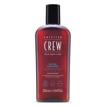 American Crew Detox champú en envase con aroma cítrico menta para limpieza profunda.
