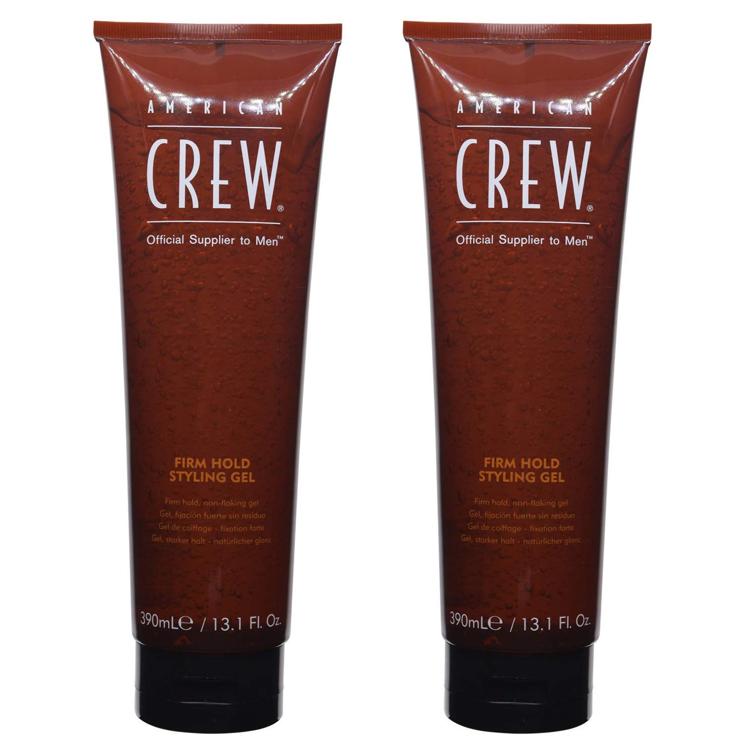 Gel coiffant American Crew sur l’emballage double, tenue ferme et brillance.