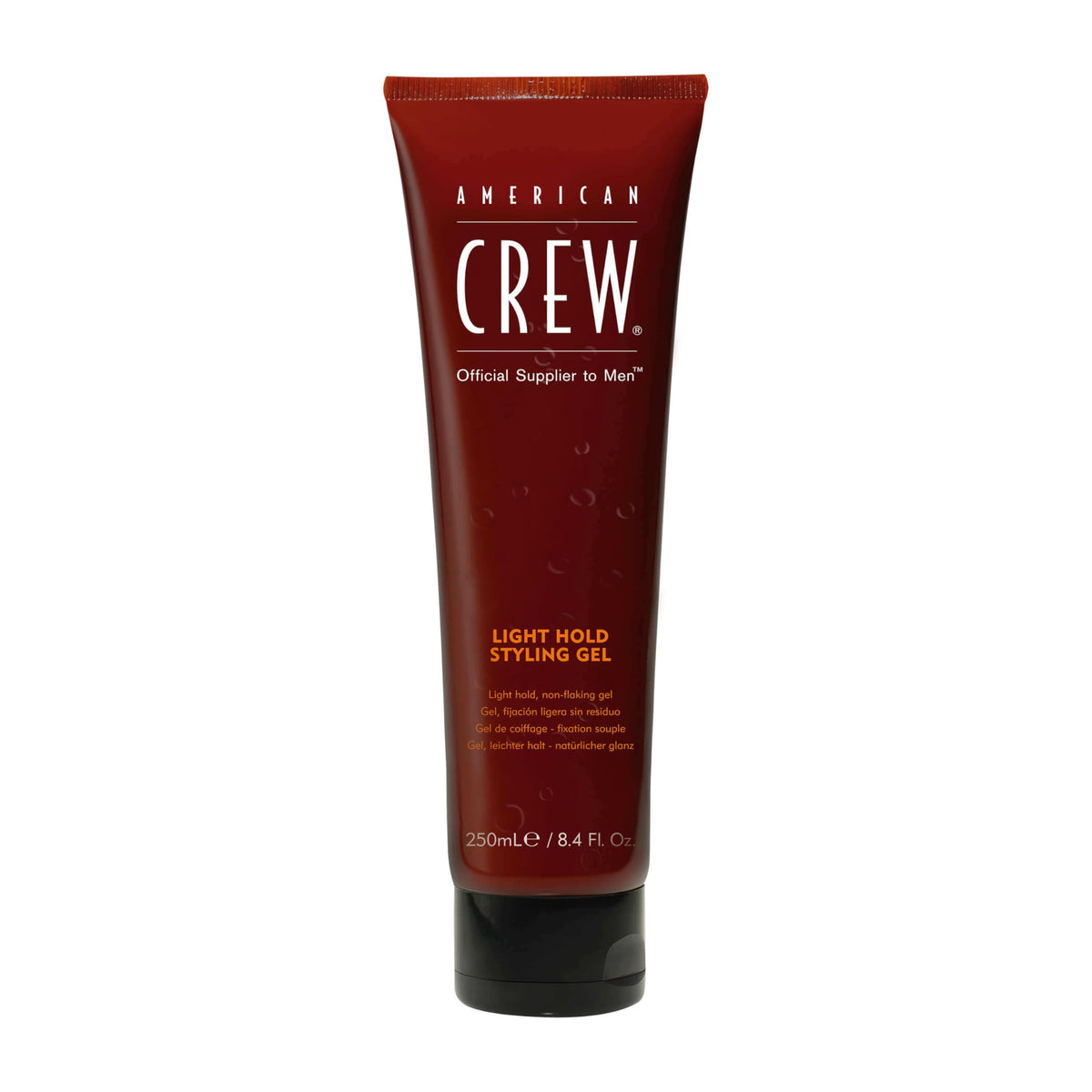 American Crew Gel de Pelo brillo bajo con acabado natural en pelo.
