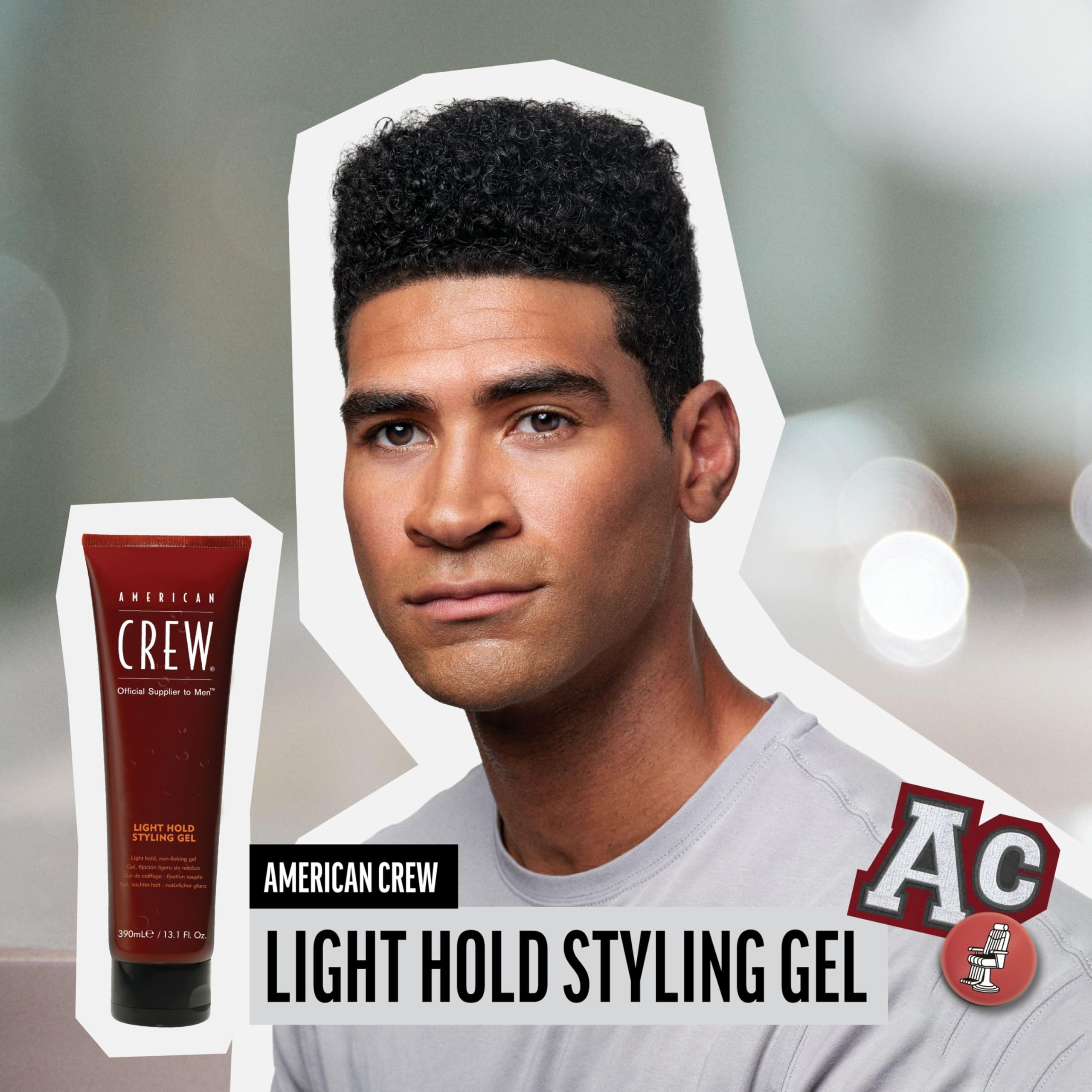 American Crew Gel de Pelo para peinado ligero con fijación suave.