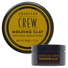 American Crew Molding Clay: aplicación rápida para crear peinados versátiles con agarre duradero.