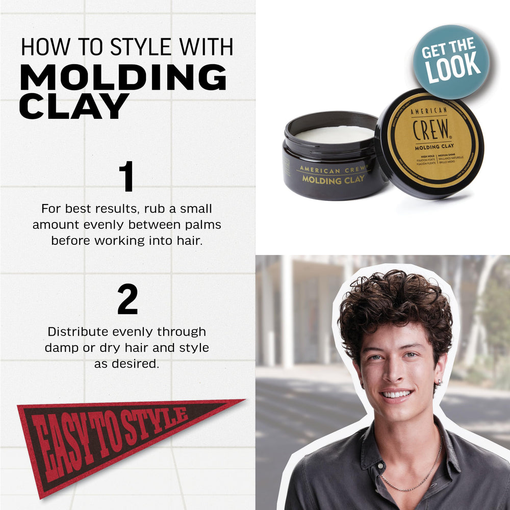 American Crew Molding Clay: ideal para cabellos cortos a medios.