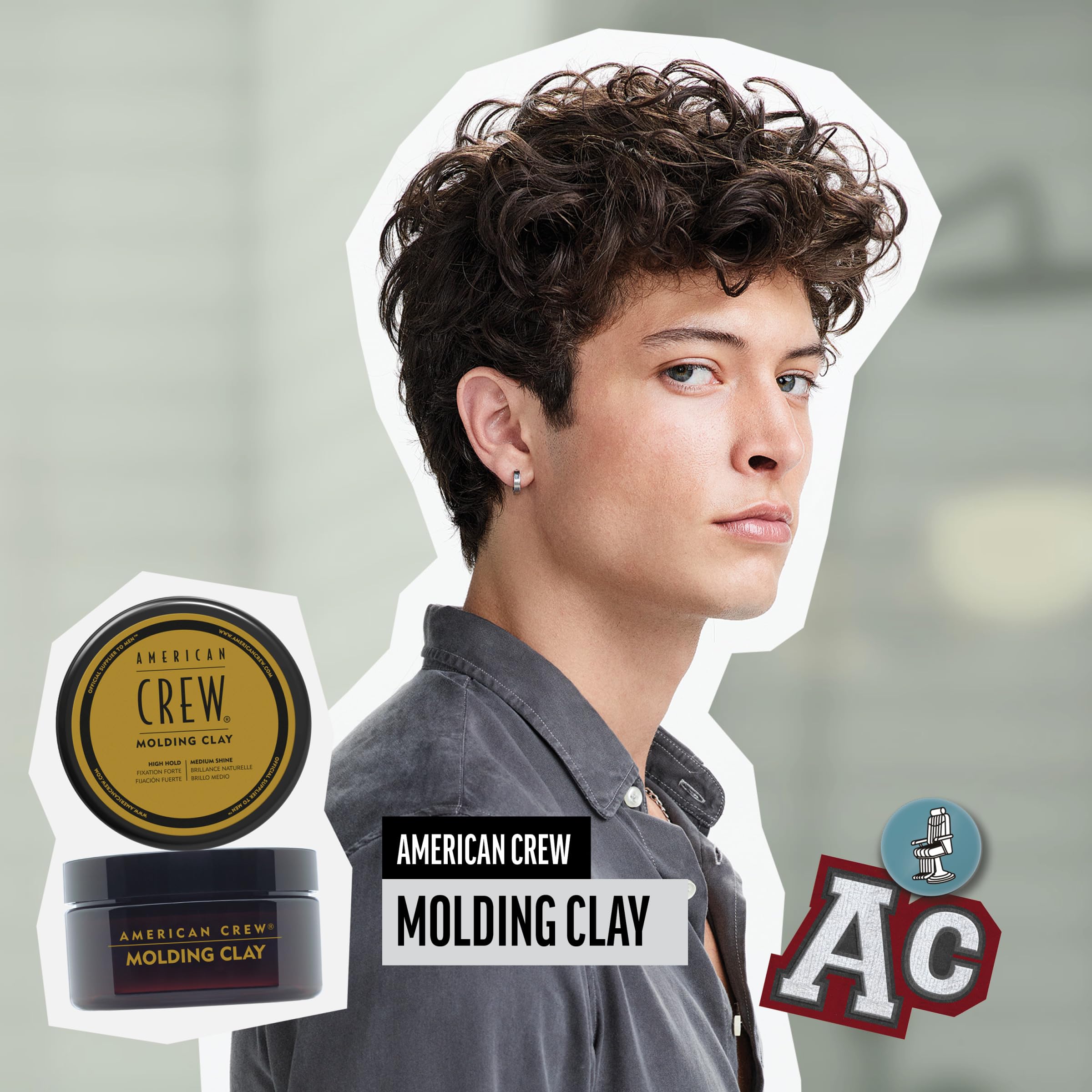 American Crew Molding Clay: textura moldeable para un acabado natural.