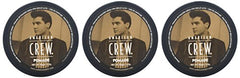 American Crew Pomada 3oz paqueto 3, peinado elegante con fijación y brillo.