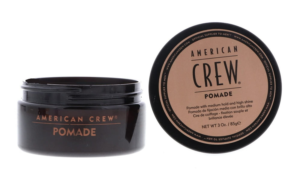 Brillo alto de pomada American Crew para un look pulido