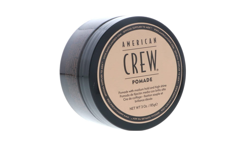 American Crew Pomade pot 3 oz, texture brillante pour une finition lumineuse.