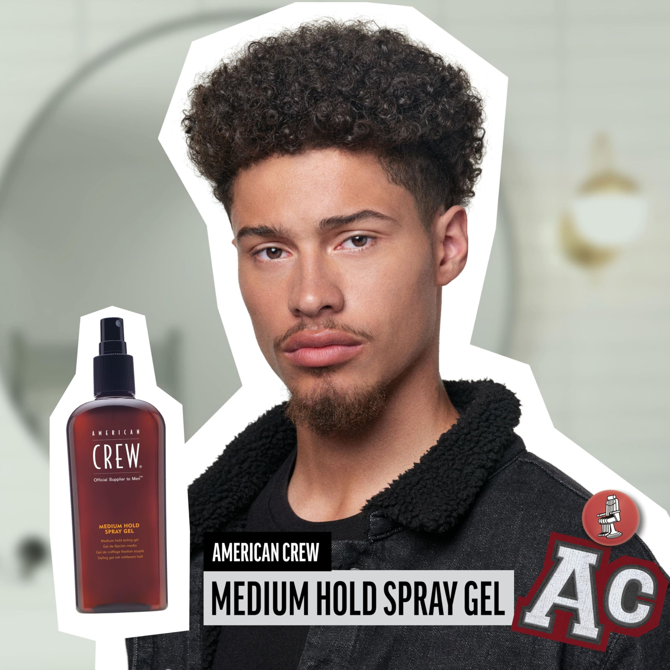 American Crew spray fijador, uso versátil para cabello corto o largo.