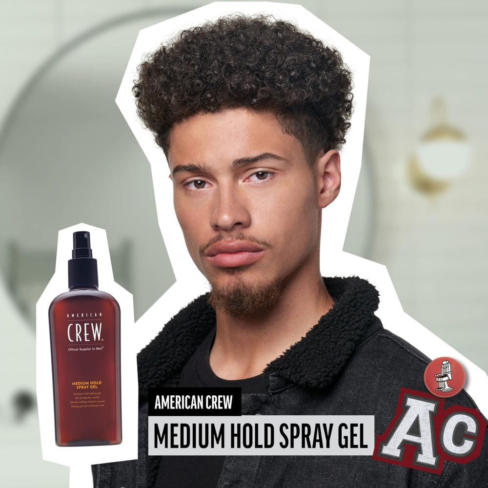 American Crew spray fijador, uso versátil para cabello corto o largo.