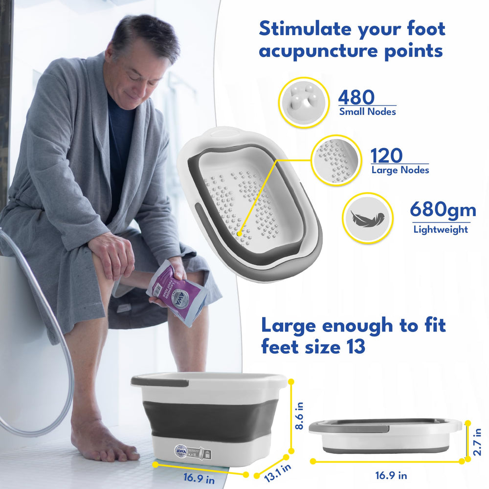 American Wellness Authority banera pies con asa para viajar