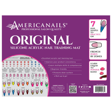 AMERICANAILS Zones d'application d'acrylique pour pratiquer les billes et les tailles.
