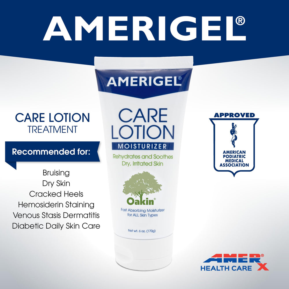 Aplicación rápida con AMERIGEL Care Lotion para uso diario.