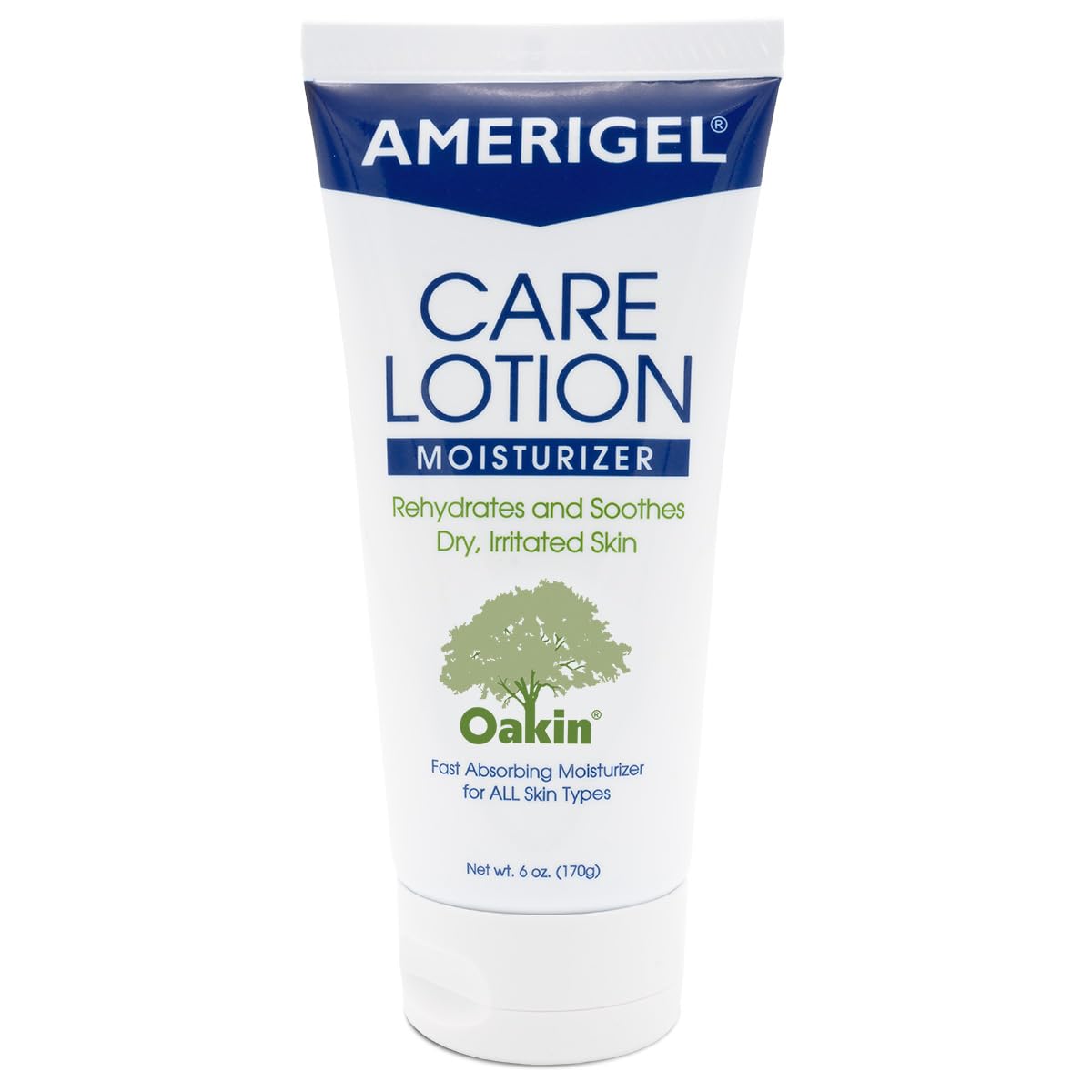 AMERIGEL Care Lotion botella, hidratación profunda para piel seca.