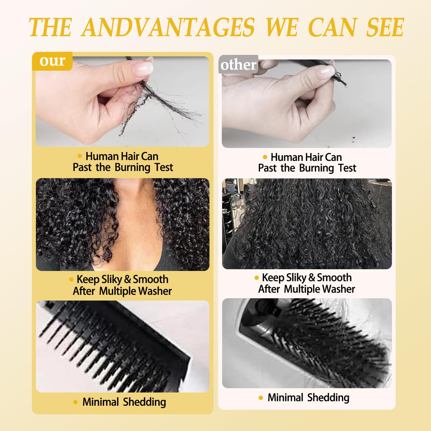 amicalite burmese curly rizos definidos fácil de mezclar con cabello natural