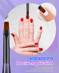 AMilHiTon brocha limpia uñas plana perfecta para acabados alrededor de cutículas.