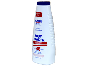 Protección 4x de Ammens Body Powder Original, manteniendo los pies frescos y secos.
