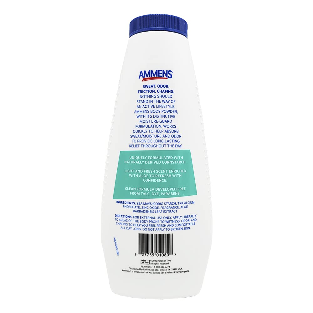 Aplicación de Ammens Polvo Ducha Fresco para frescura prolongada