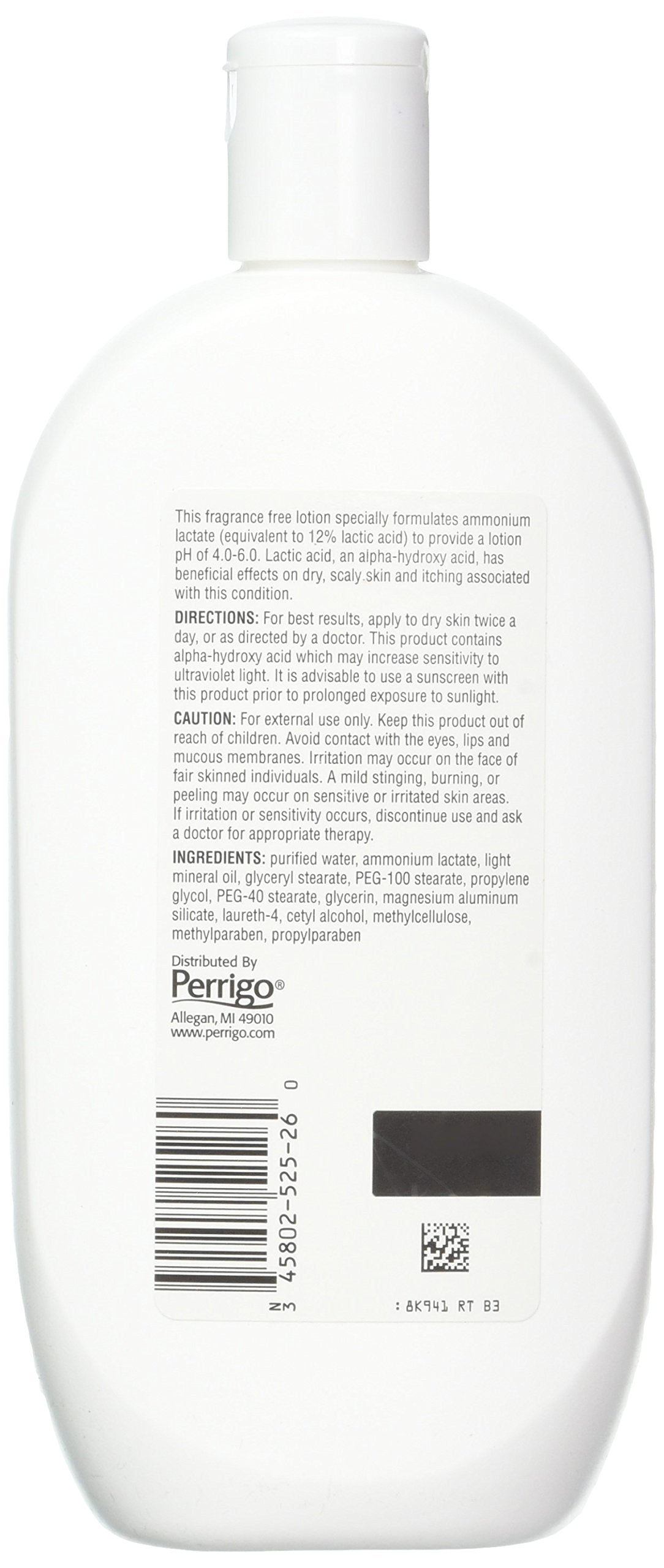 Textura cremosa de Ammonium Lactate Lotion 12%C-P para hidratación suave.