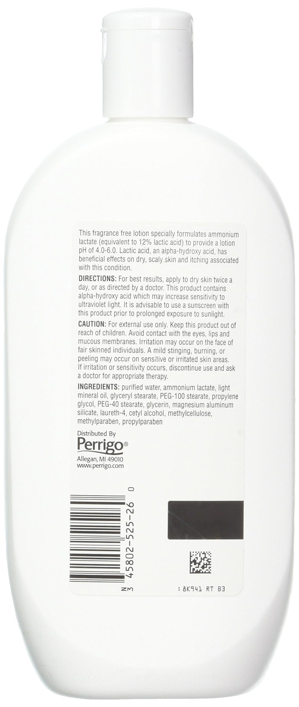 Textura cremosa de Ammonium Lactate Lotion 12%C-P para hidratación suave.