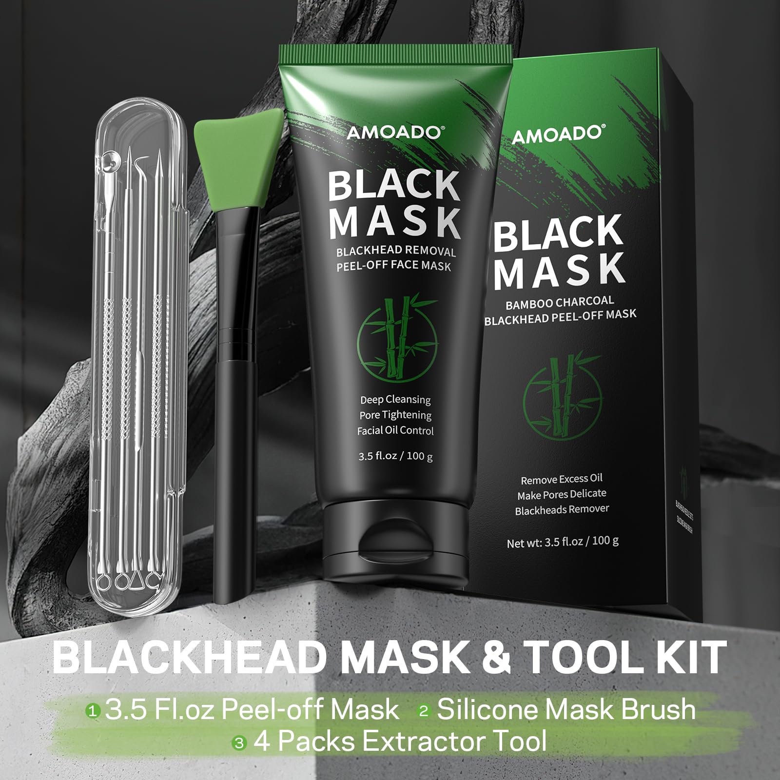 AMOADO no-residue peel-off leaves skin clean with no tacky residue.