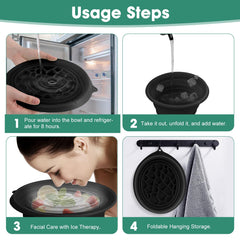 Tazón facial colapsable de Amoner U para hielo, ideal para viajes y camping
