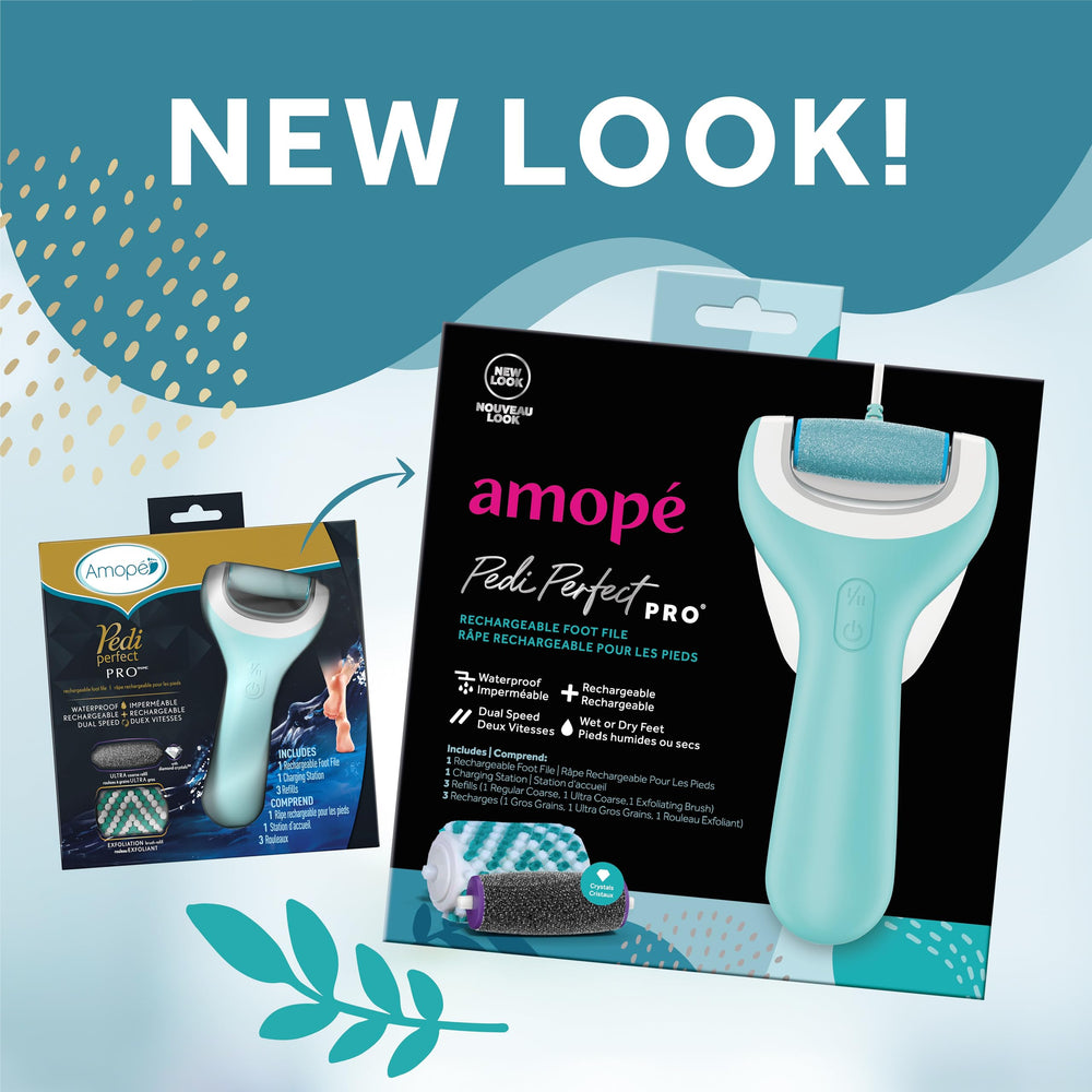 Amope Pedi Perfect Pro, cepillo exfoliante para piel más fina.