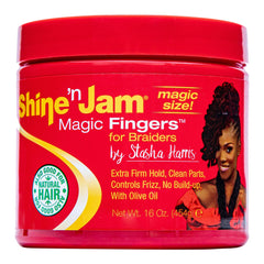 AmPro Magic Fingers Shine ń Jam 160z – botella para definir peinados y brillo natural.