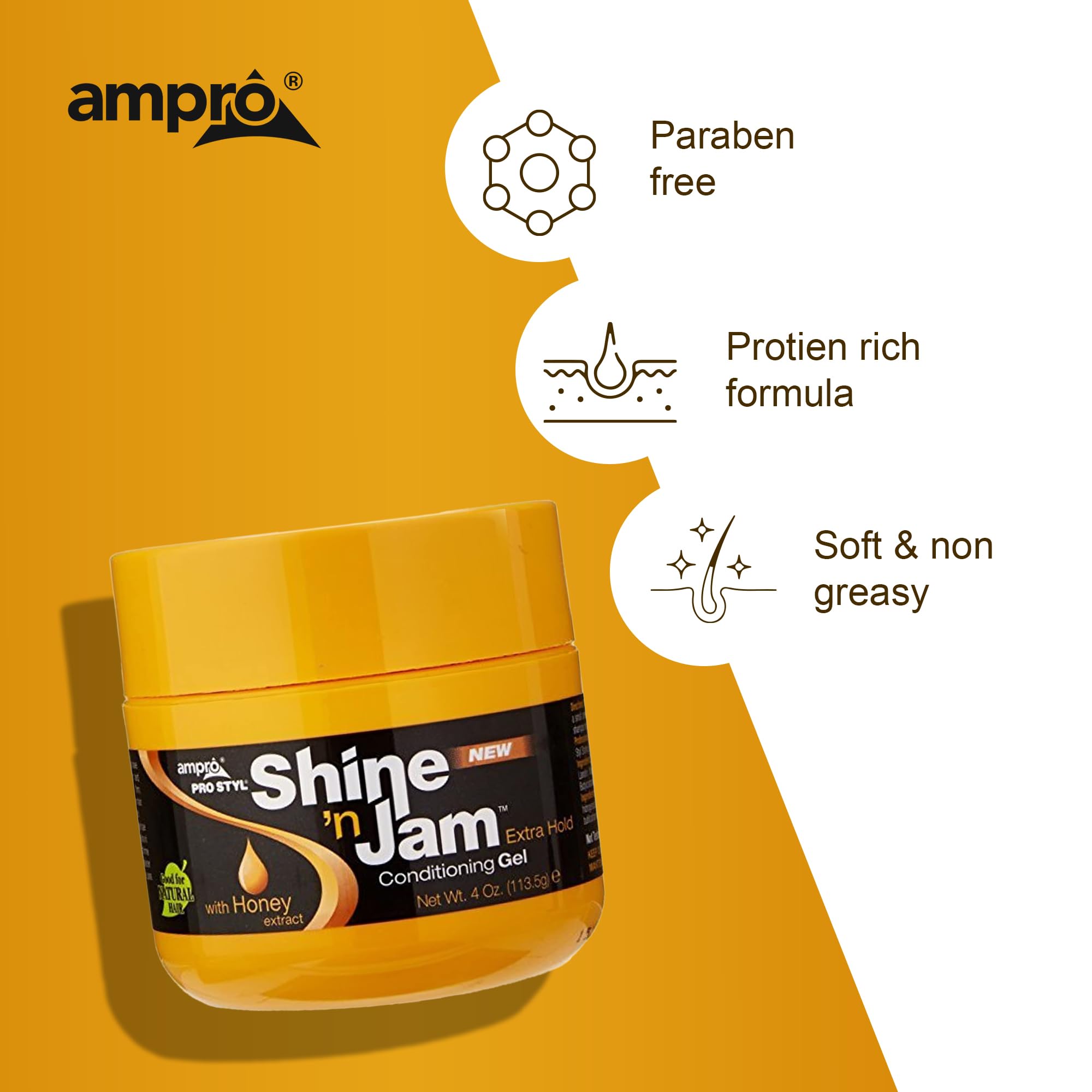 AmPro Shine-n-Jam: brillo saludable que realza trenzas y estilo